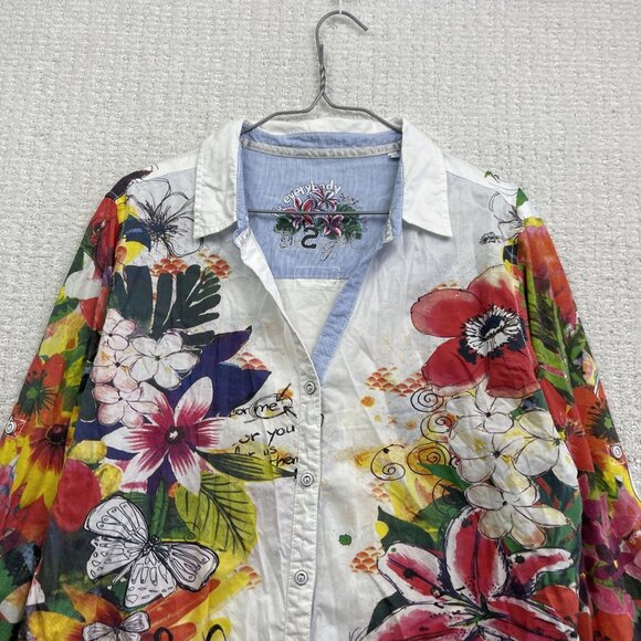 Desigual Colorful Floral Button-Down Shirt - Picture 5 of 15